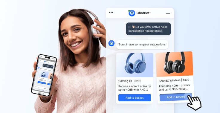 Chatbot with product cards