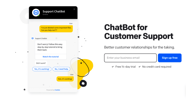 ChatBot for customer support service 